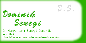 dominik semegi business card